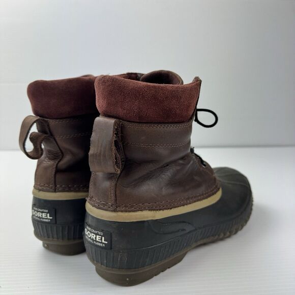 Sorel Men’s Waterproof Duck Boots Brown Leather Rubber Size 12 NM1704-259 - Picture 13 of 15